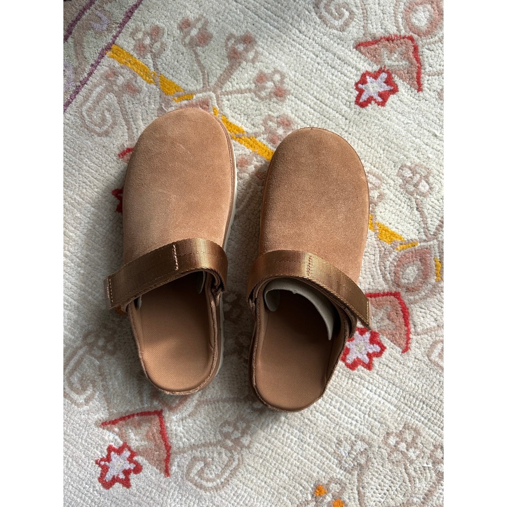 UGG Goldenstar Clog Chestnut Suede Adjustable Strap Women's Shoes Size 10